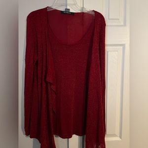 Dark red, thin material